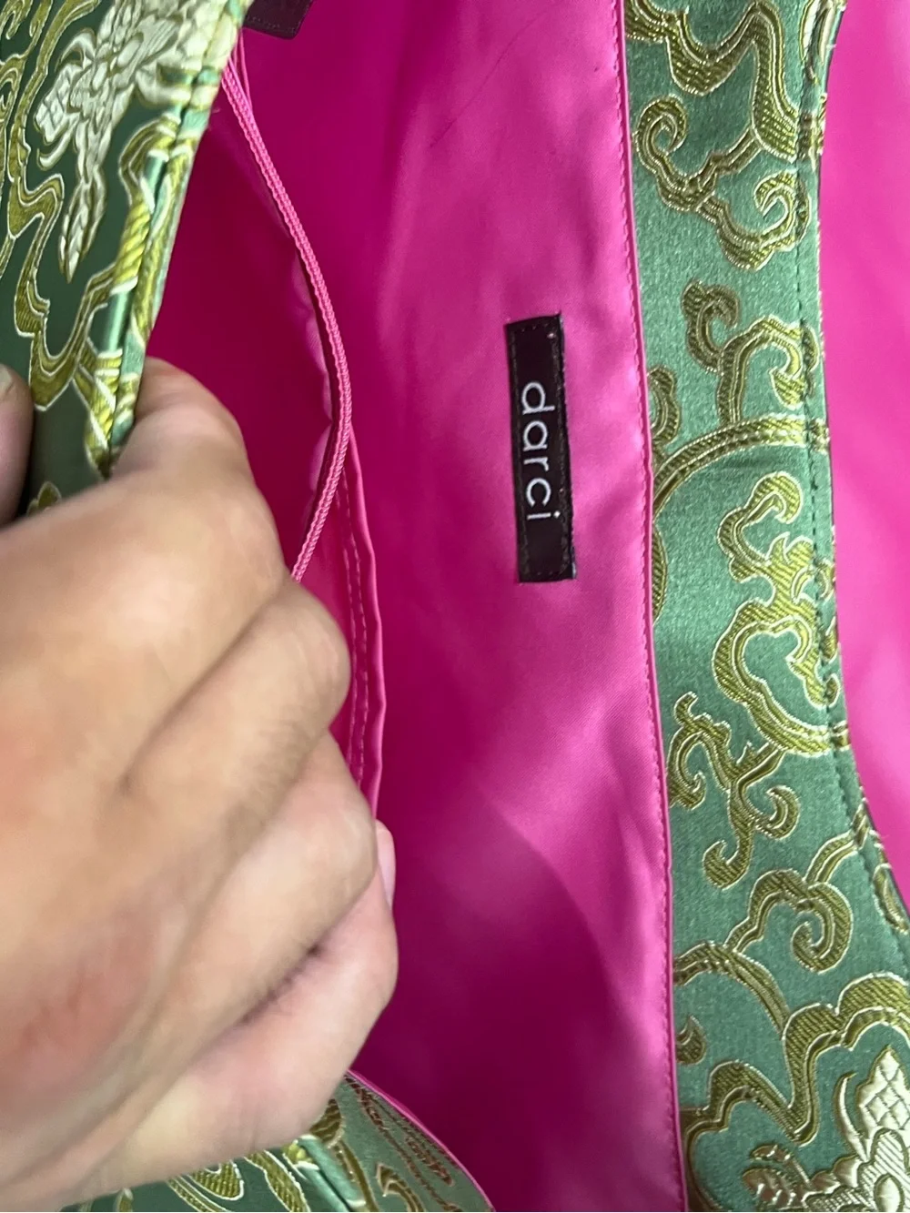 Darci Designer silk messenger bag